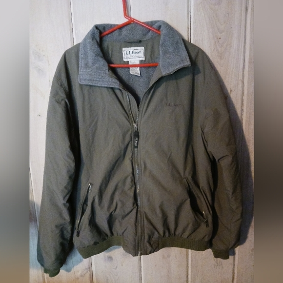L.L. Bean Classic Men's Olive Bomber Jacket Size Large - Picture 2 of 8